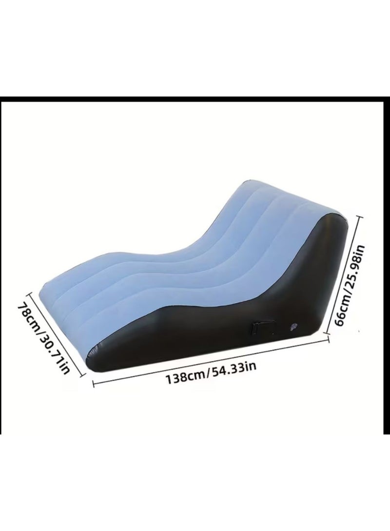 Inflatable Lounge Chair Sofa with Side Pocket – Comfortable Air Sofa for Living Room, Bedroom & Relaxation - Image 2